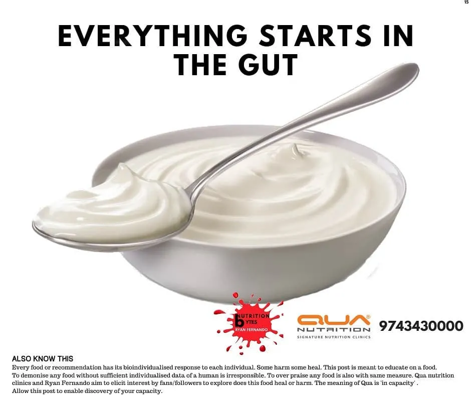 Everything truly starts in the gut. I often recommend adding homemade curd (dahi) to your meals. It's a natural probiotic that introduces healthy bacteria to your system, which can significantly improve digestion, reduce bloating, and support sustainable fat loss.