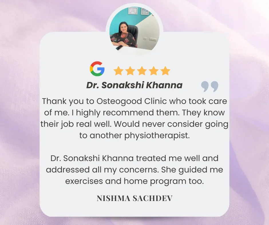 I am deeply grateful for the trust my patients place in me. This feedback from Nishma highlights my commitment to providing thorough care, addressing all concerns, and creating effective home exercise programs for a complete recovery.