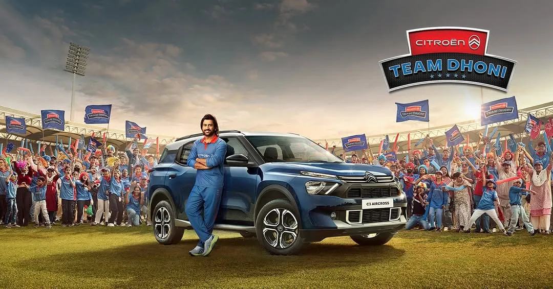 I had the opportunity to style the legendary MS Dhoni for this Citroen "Team Dhoni" ad campaign. The goal was a cool, approachable look that matched his personality, featuring a simple blue tracksuit for this shot in a stadium full of fans.