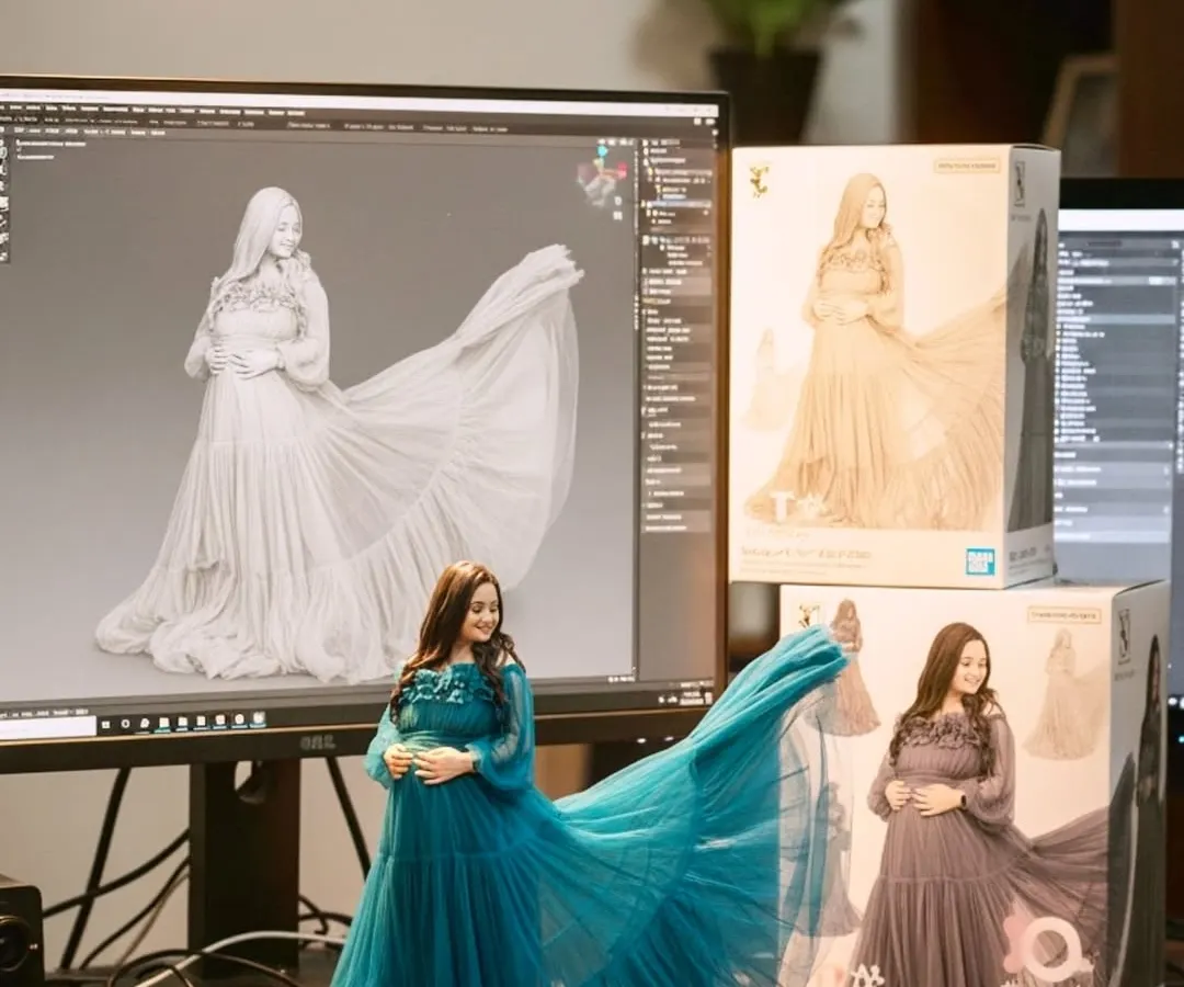 The magic is in the details. I meticulously sculpt every fold and flow of fabric to bring your memory to life. This figurine showcases the delicate movement of a flowing gown, turning a beautiful moment into a timeless keepsake you can hold.