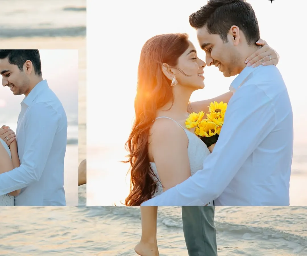 Capturing that perfect golden hour couple portrait. This shot freezes a tender kiss against the setting sun, highlighting the warm, romantic light I love to work with.