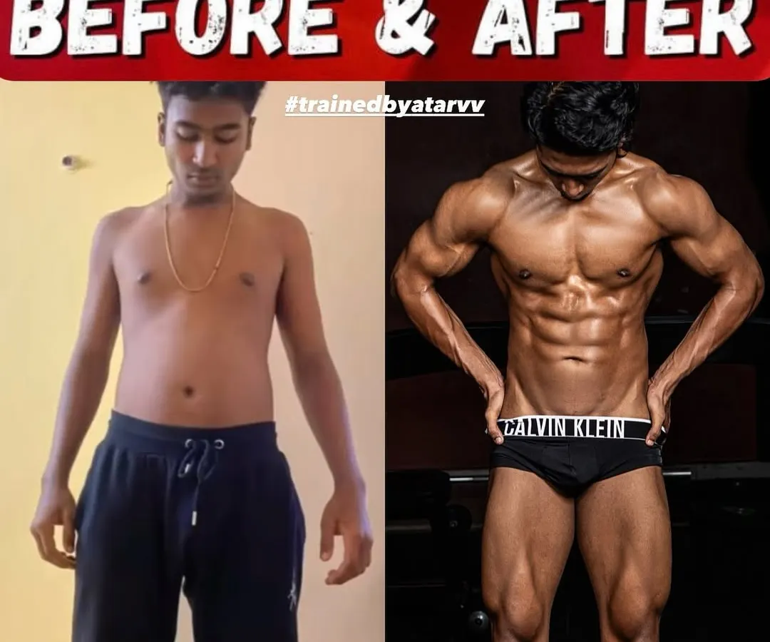 Proof that you can go from skinny to muscular. This client followed my custom muscle-building protocol, focusing on a strategic caloric surplus and progressive overload to pack on serious size and strength.