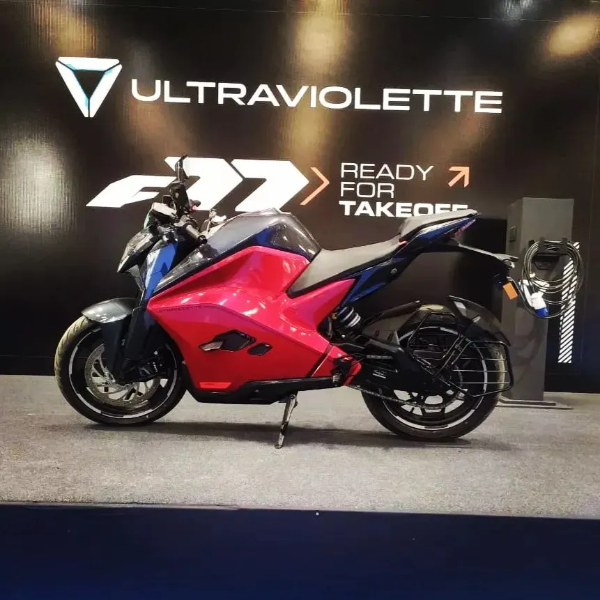 For the Ultraviolette product launch, I created a focused and dramatic stage to showcase the motorcycle. This close-up highlights the detailed lighting and platform design that makes the product the hero of the event.