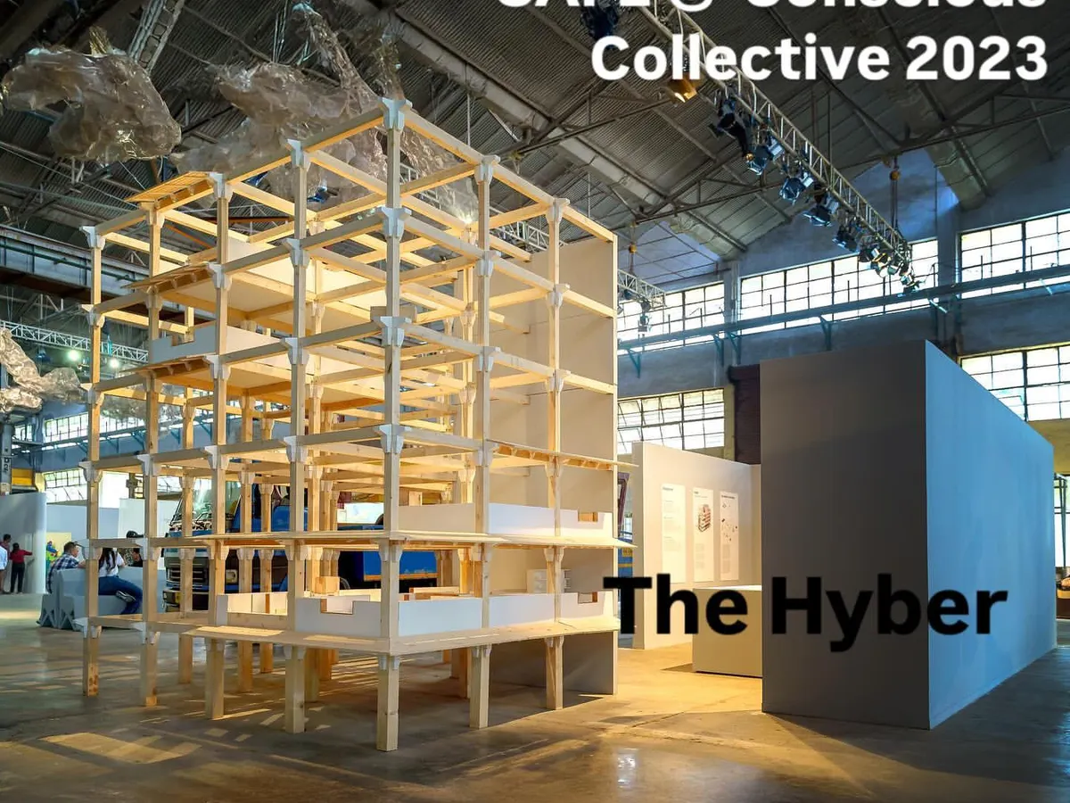 This is 'The Hyber', a 1:5 scale model of a six-story hybrid timber building I developed. Exhibited at the Godrej Conscious Collective, it showcases a glue-free timber construction system inspired by indigenous techniques from Northeast India, designed for a sustainable, low-carbon future.