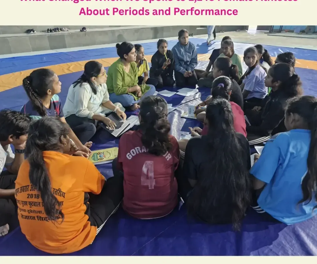 This is the cover of our 'Play Without Pause' impact report, a culmination of one of India's first menstrual health and sports pilot programs. It represents our commitment to moving beyond talk and creating real, systemic change for 1,145 female athletes in Uttar Pradesh, helping them train with confidence, not fear.