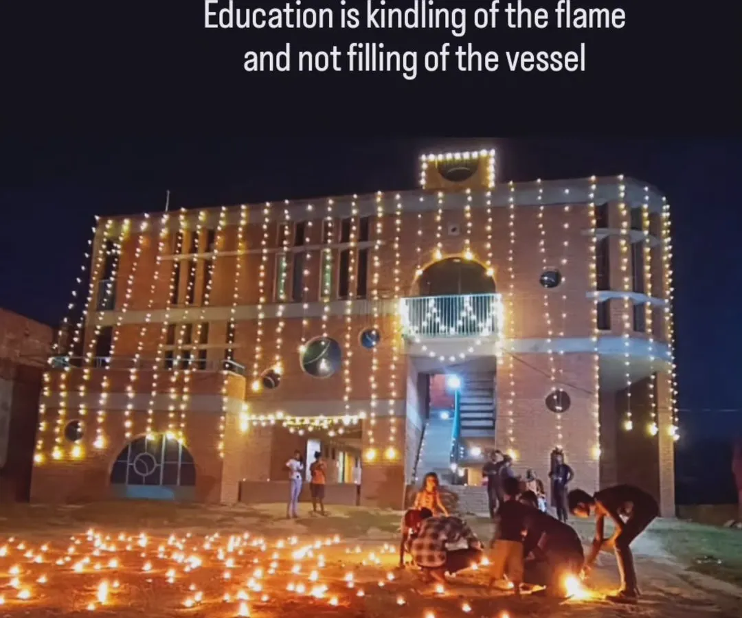 For me, education is the kindling of a flame. The Ashadeep School in rural Varanasi, seen here illuminated by diyas, was designed as a vessel for learning and joy, a space that transforms and inspires long after the sun has set.