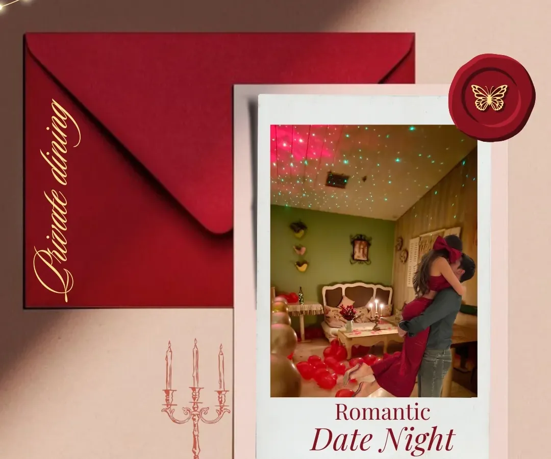 This is what I love to create: a completely private and romantic setting for your special date night. I can arrange everything from the rose petals to the soft lighting, ensuring the entire space is yours to create an unforgettable memory.