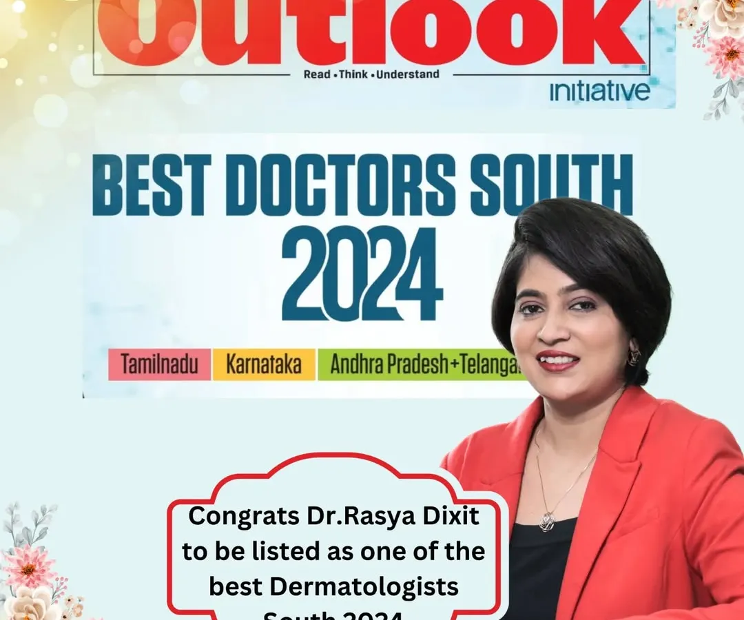 I am humbled to be recognized by Outlook as one of the Best Doctors in South India for 2024. This is a testament to my commitment to advancing the field of dermatology through both practice and education.