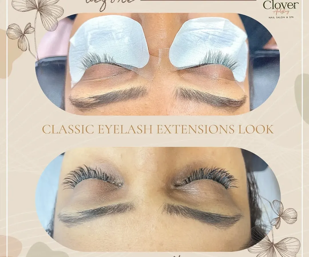 This is a perfect example of my classic eyelash extension service. You can see how it adds length and definition for a noticeable but natural enhancement, making the eyes pop without looking overdone.