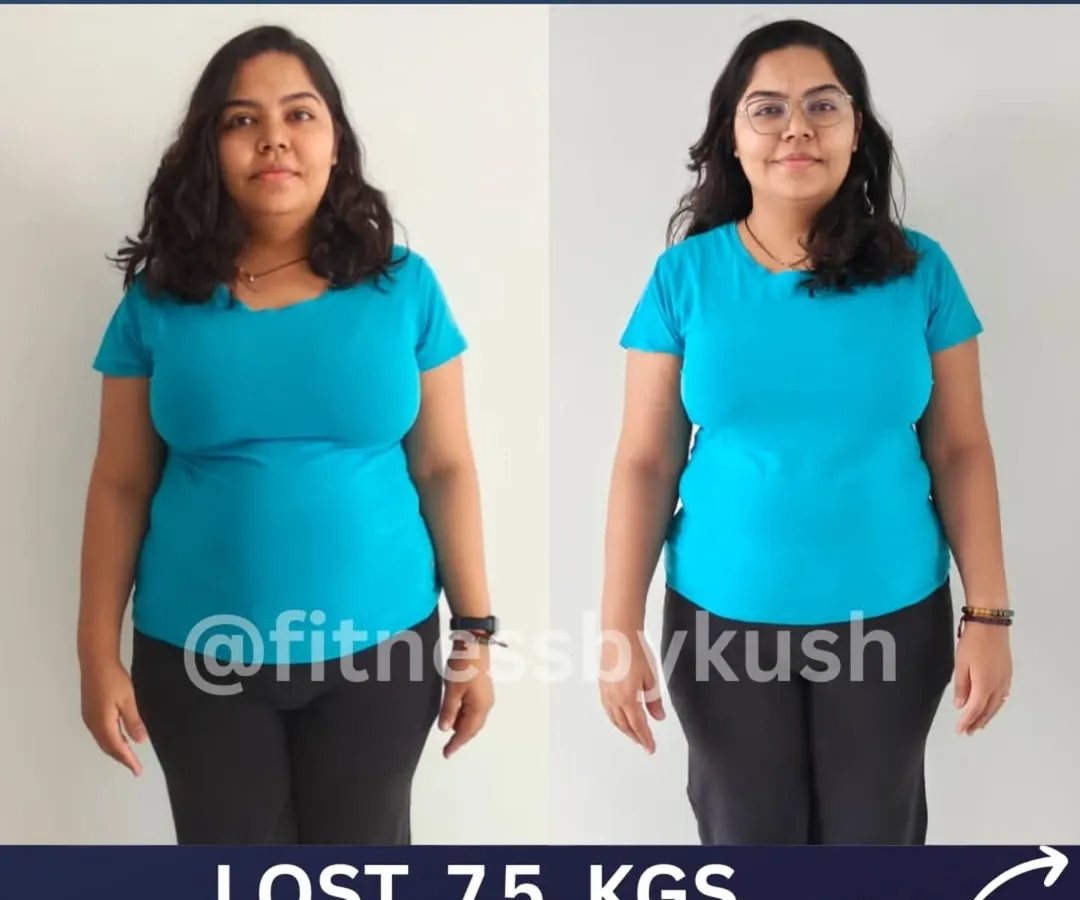 This is Slesha, a busy working mom who lost 7.5 kgs post C-section. We didn't use any complicated diets, just balanced portions of her regular ghar ka khana. She built a healthy routine that feels like her new normal, not a restriction.