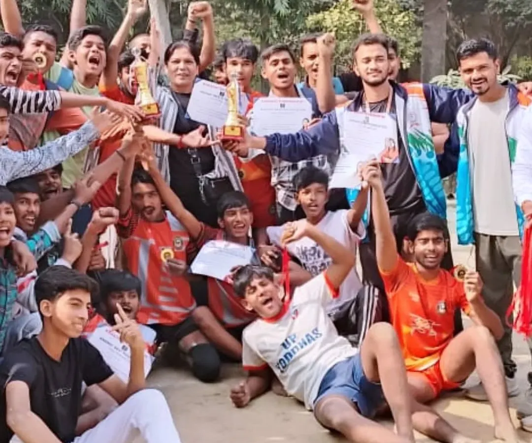 This is the moment we live for. The pure joy of victory after months of hard work and dedication. Our junior team celebrating their win, holding their trophies high. This is what our training is all about.
