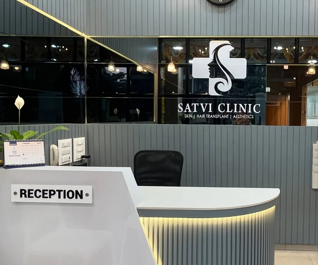 Welcome to Satvi Clinic. Our reception is designed to be a calm and welcoming space from the moment you arrive for your hair loss consultation.