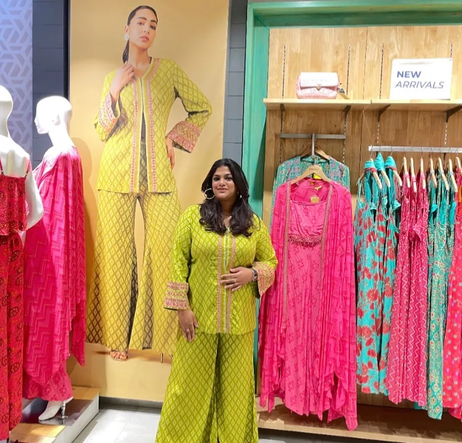 As a fashion expert for brands like Global Desi, I get to dive deep into new collections. Here I am at a styling event for the 'Albeli' collection, showing clients how to wear the latest trends in a way that feels authentic to them.