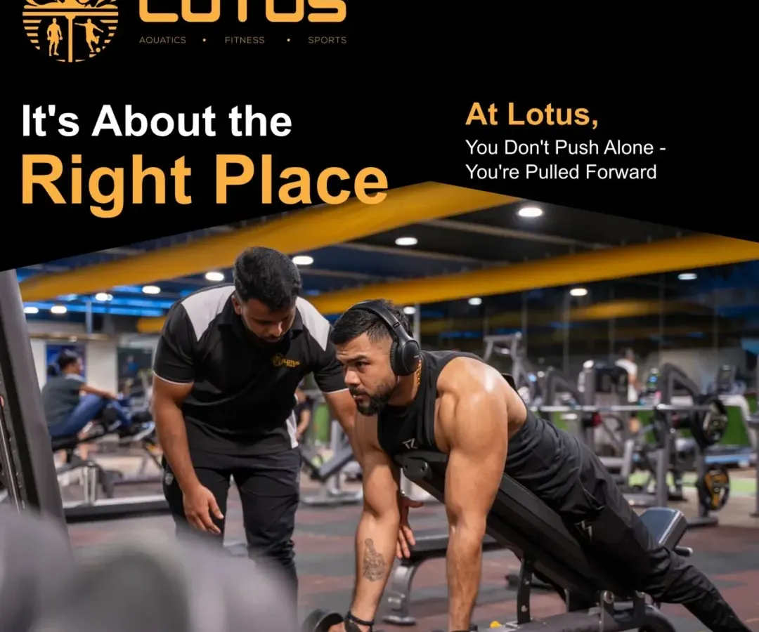 You don’t have to push alone; at Lotus, you’re pulled forward by expert support. This video shows one of our certified trainers providing hands-on guidance, ensuring every repetition is safe, effective, and aligned with your personal fitness goals.