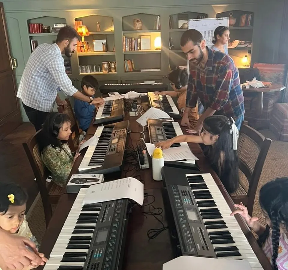 A peek into our hands-on keyboard workshop at Soho House Mumbai. We keep our group classes small so every child gets the attention they need to explore and learn at their own pace.