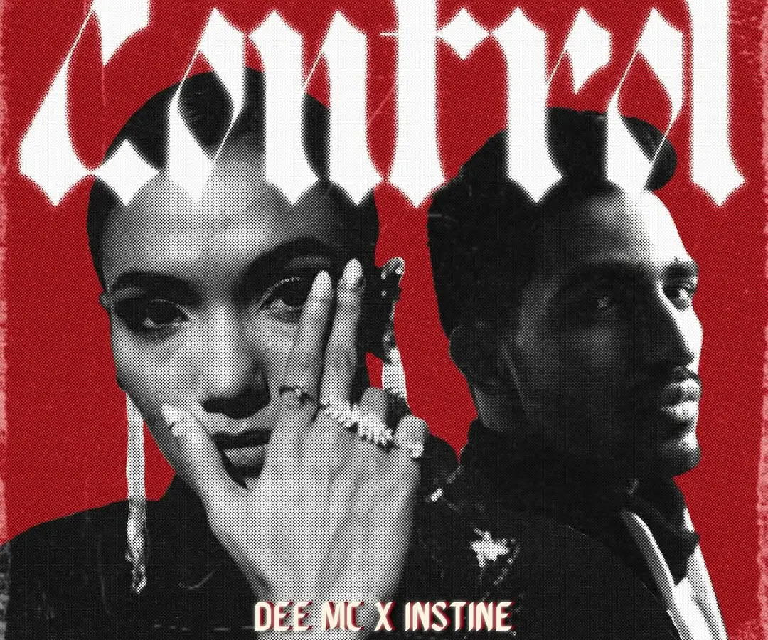 For the track "Control" by Dee MC and Instine, I went with a bold, high-contrast look. This piece combines photographic elements with sharp, gothic typography to create a powerful and moody visual that demands attention, perfect for the song's theme.