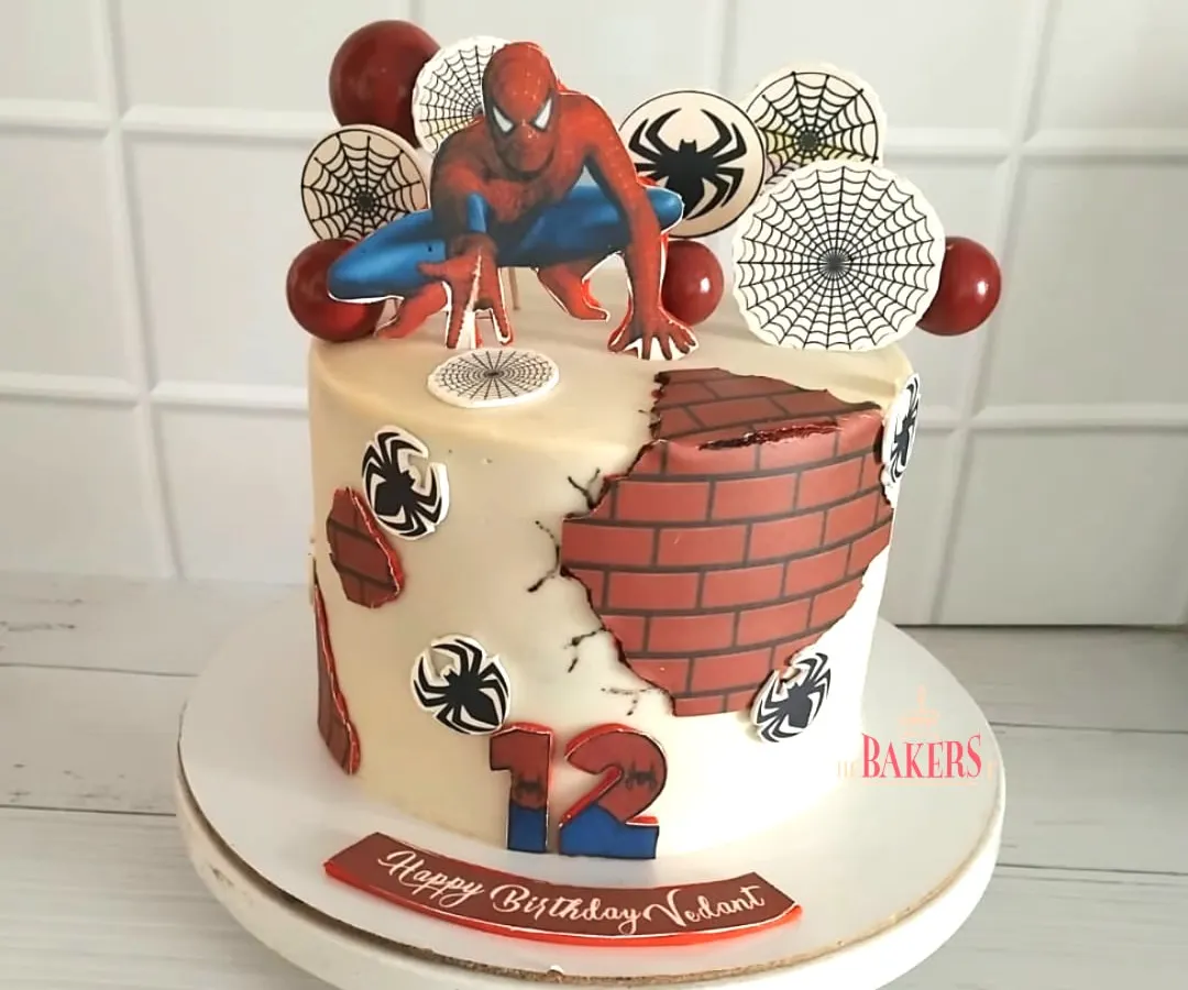 I’ve been baking for Vedant’s birthdays for years, and for his latest, he wanted a Spiderman cake. To make it extra special, I designed this no-fondant, cookies and cream cake with an exposed brick effect and dynamic Spidey details. It was a huge hit and disappeared in minutes!
