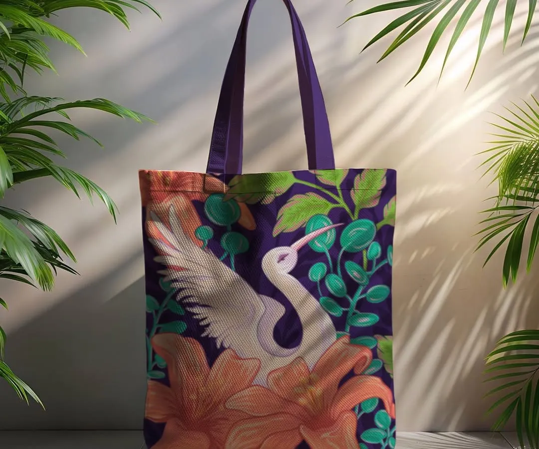 Art shouldn't just be on a wall. This tote bag features my elegant crane illustration, turning an everyday item into a piece of wearable art inspired by nature.