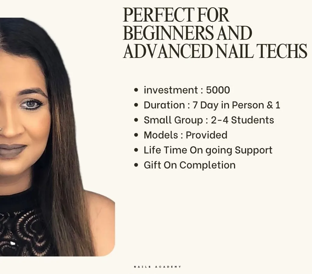 Ready to turn your passion into a profession? My intensive nail tech training is designed for both beginners and experienced artists. We keep batches small so you get the personal attention you need to succeed.