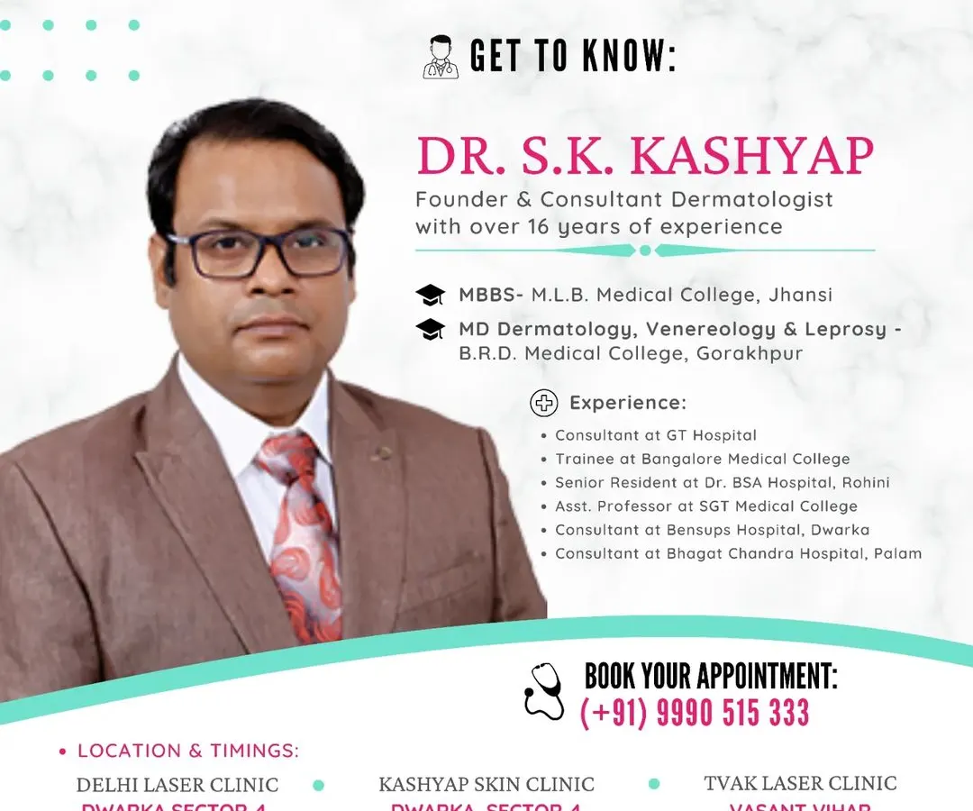 I am Dr. S.K. Kashyap, the founder of this clinic. With over 16 years of experience in dermatology, I personally oversee our slimming programs to ensure they are not only effective but also medically safe for you. My goal is to provide real, lasting results based on proven science.
