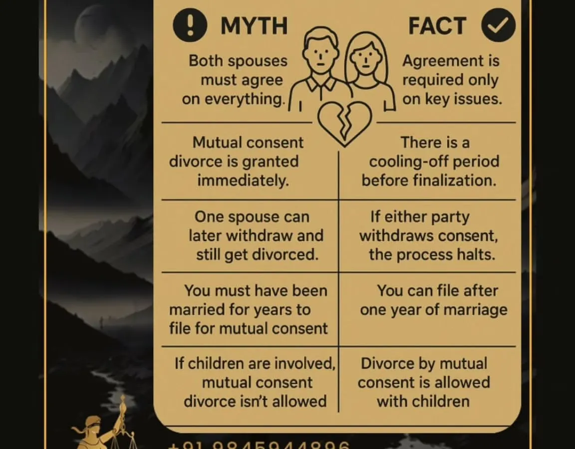 The process of a mutual consent divorce is often surrounded by myths that can cause unnecessary stress and confusion. This guide separates fact from fiction. For instance, you don't need to agree on every single detail, only the key issues. Understanding the actual legal framework helps you approach the process with confidence and clarity, making a peaceful separation achievable.