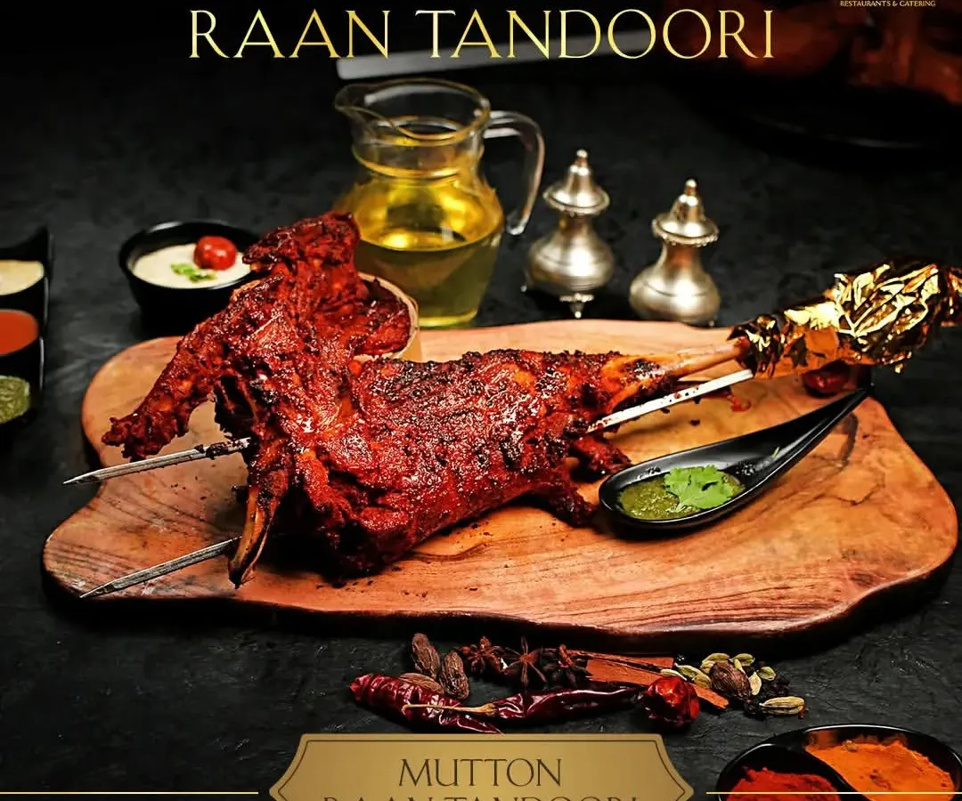 There is nothing quite like a perfectly cooked Mutton Raan Tandoori. Marinated for hours in my special blend of spices and cooked over live charcoal until it's tender and smoky, this is the dish that becomes the centerpiece of any mehfil. It is served hot and ready to be devoured.