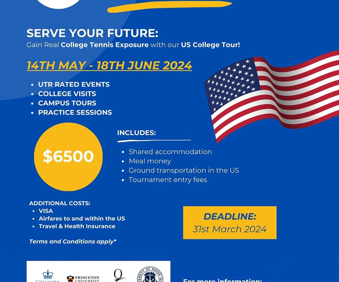 This is your chance to get real college tennis exposure. Our US College Tennis Tour is a curated experience where you will visit campuses, meet coaches, and compete in UTR rated events, giving you a tangible advantage in the recruitment process.