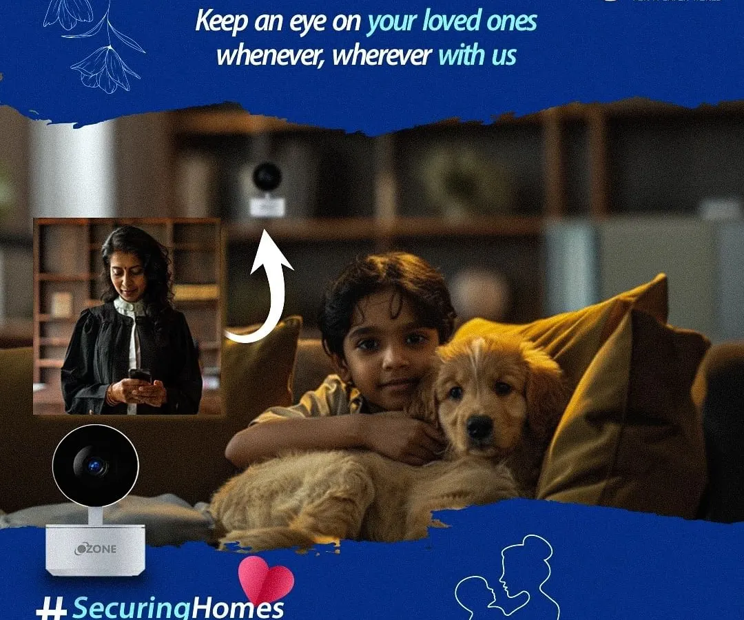 Our Ozone smart indoor cameras help you stay connected to what matters most. This system allows you to monitor your home in full HD, ensuring your children and pets are safe, providing comfort and security while you are away.