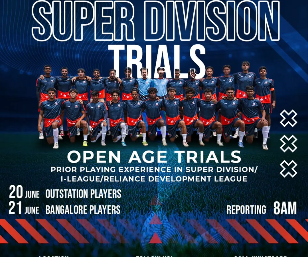 Your chance to play at the highest level in Karnataka is here. Our Super Division trials are for experienced players ready to compete for a spot on our senior roster.