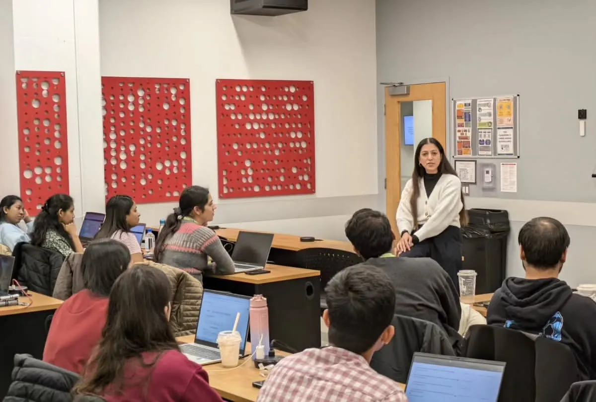 I believe in connecting with people before presenting content. This was a session on Intercultural Communication at Mohawk College, where I focused on building relationships and making each student feel seen and heard before we even opened the first slide.