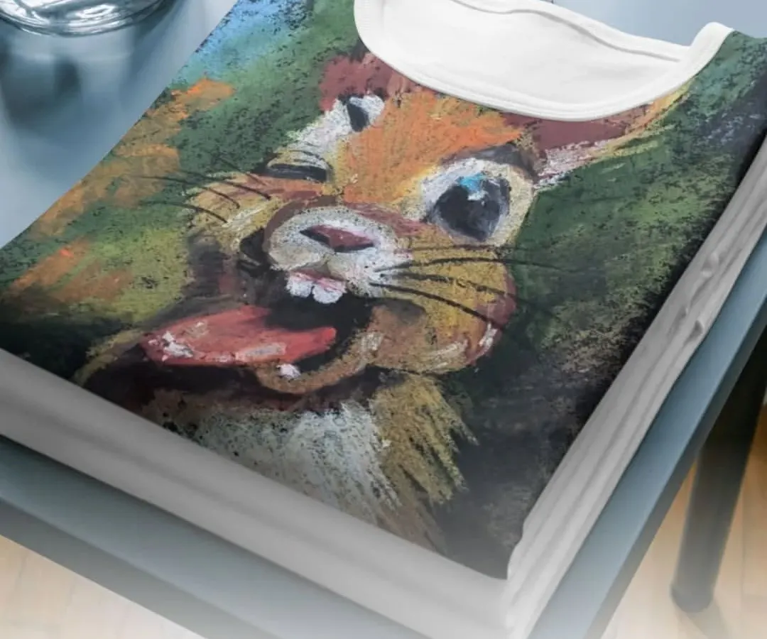 Look at the incredible detail and vibrant color on this custom t-shirt. I make sure every print is of the highest quality, so the final piece of wearable art is just as impressive as the original masterpiece.