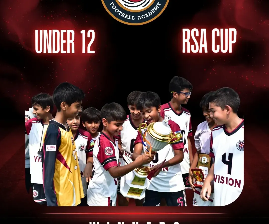 Victory for our Under 12s at the RSA Cup. We train our players not just to compete, but to develop a winning mentality. This trophy is a testament to their hard work, teamwork, and the expert guidance of our coaches.