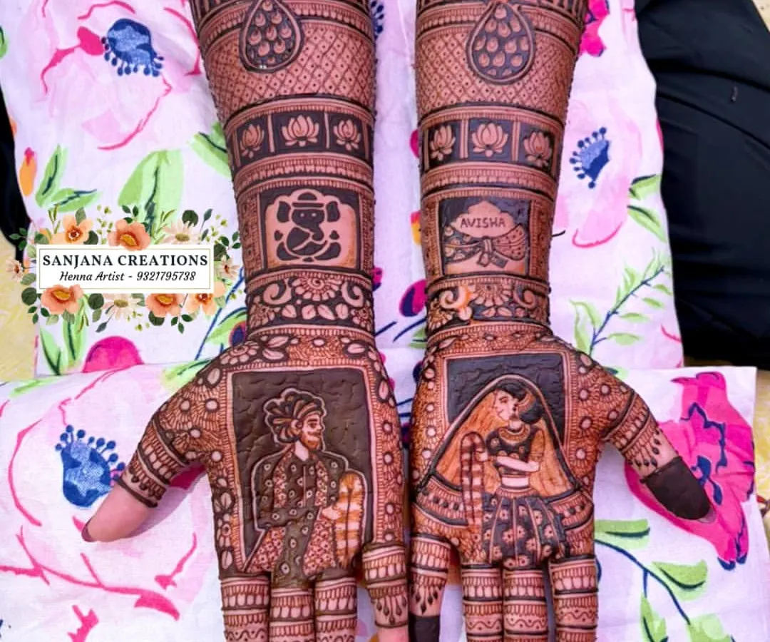 This is the kind of intricate, storytelling bridal mehndi you can learn to create. My course covers everything from portrait work and shading to creating a balanced and breathtaking full bridal design for a client's special day.