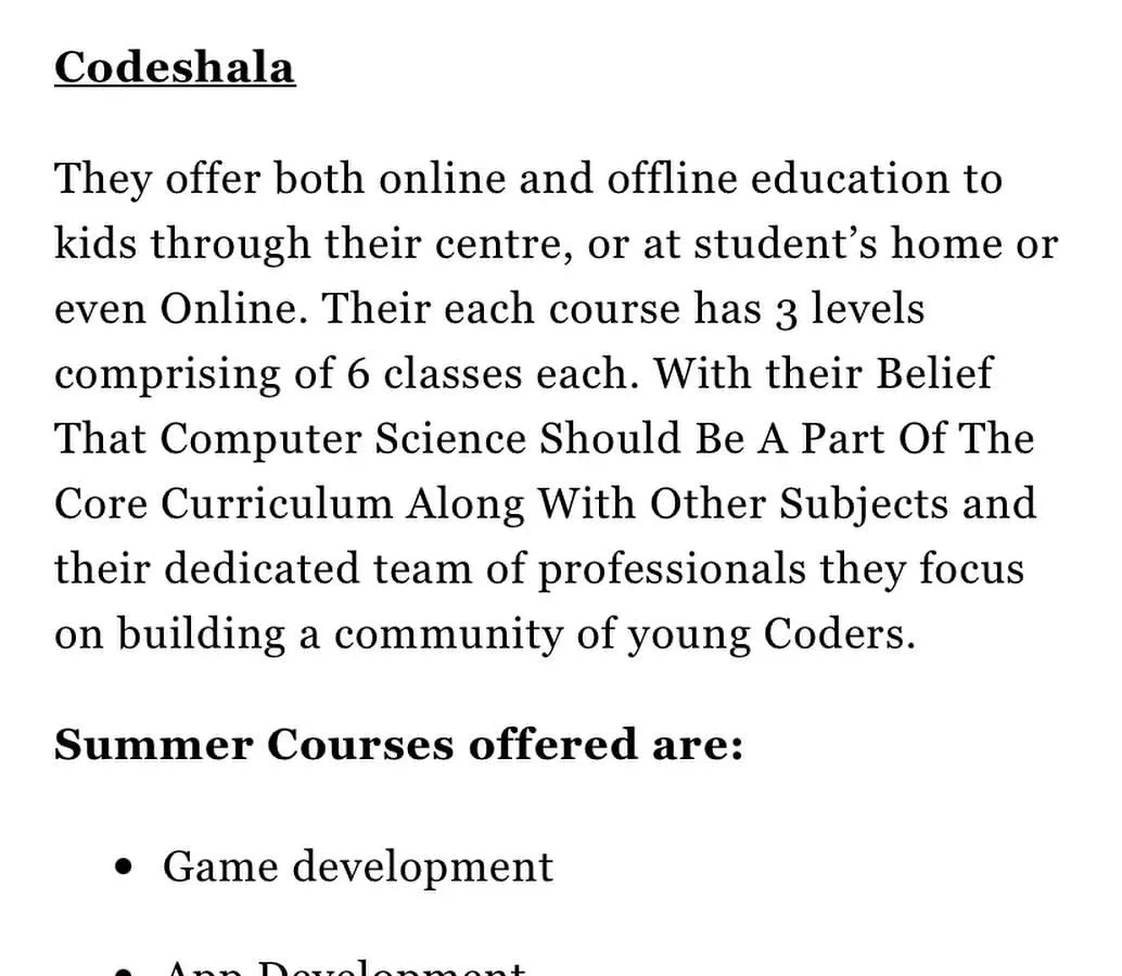 We are proud to be recognized by The Times of India as one of the top six coding classes in the country. This feature highlights our comprehensive curriculum, which includes game development, app development, and web development.