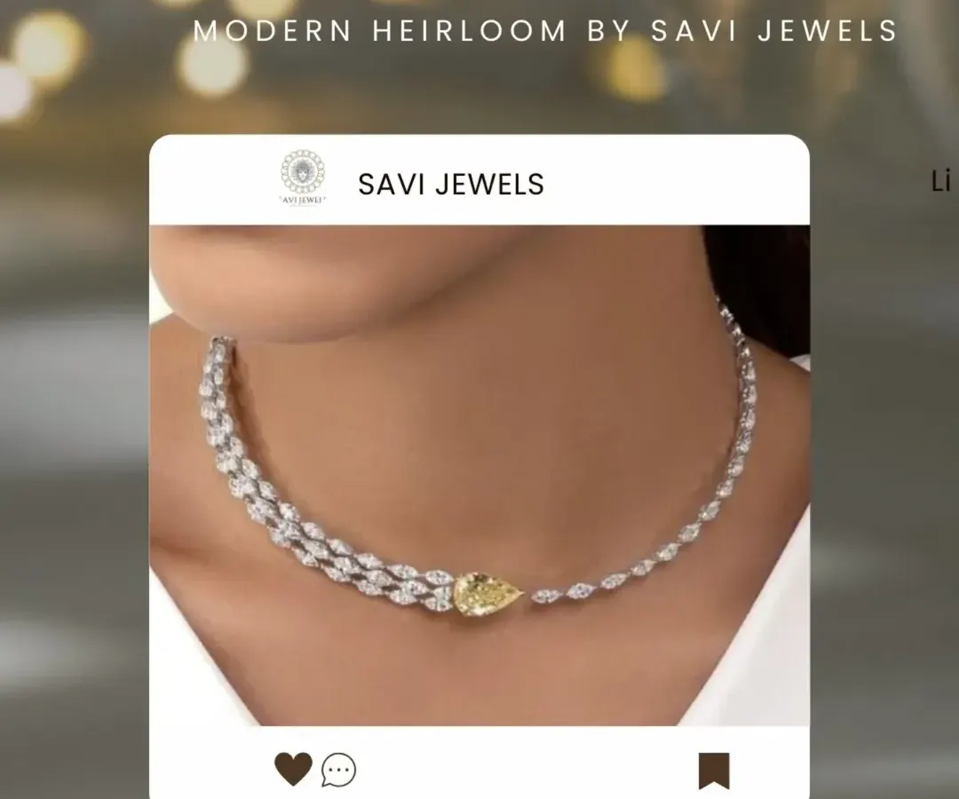 A true modern heirloom. This bespoke diamond necklace, featuring a stunning central yellow diamond, was redesigned to be a statement of confidence and grace. It’s more than jewellery; it’s a reflection of the woman who wears it.
