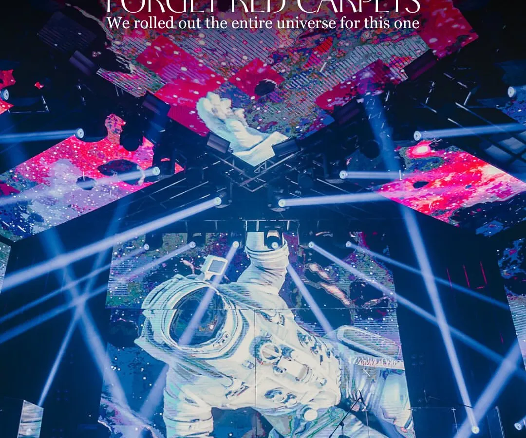 For a celebration that was truly out of this world, we designed an immersive cosmic experience. This larger-than-life astronaut projection set the stage for an unforgettable youngsters' party.