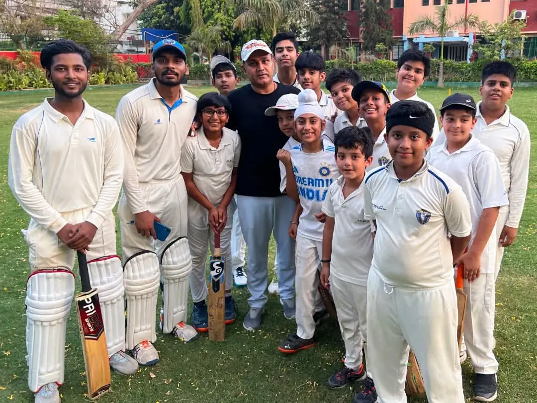 An unforgettable day for our cricket family. The legendary Virender Sehwag visited our academy, sharing his invaluable experience and inspiring our young players to dream big.