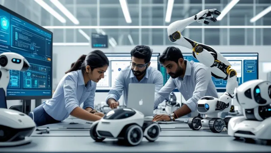 Our workshops create a collaborative, hands-on environment where you can work with a team to build and program robots. Here, you'll get to use industry-grade tools and learn from peers, turning complex AI concepts into working prototypes.
