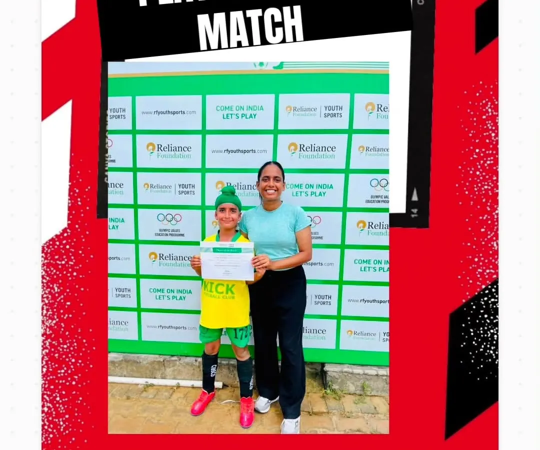 We are incredibly proud of our players' achievements. Here is our prodigy, Ekam Singh, after being named Player of the Match in the Under 9 category at the Reliance Foundation Youth League. This is a testament to the hard work and competitive spirit we foster at our club.
