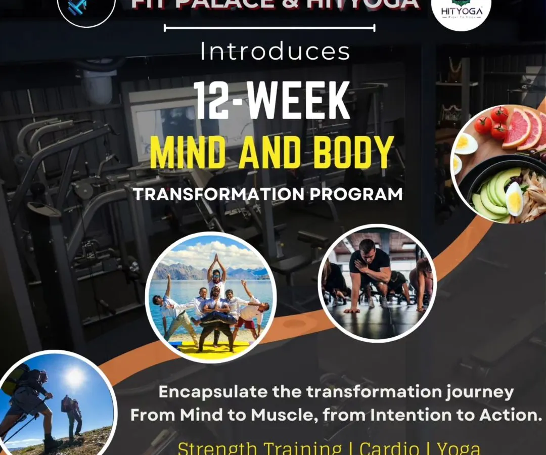 My 12-Week Mind and Body Transformation Program is a complete journey from intention to action. In partnership with Fit Palace, we combine strength training, cardio, yoga, and more than 100 other workouts to reshape your fitness.