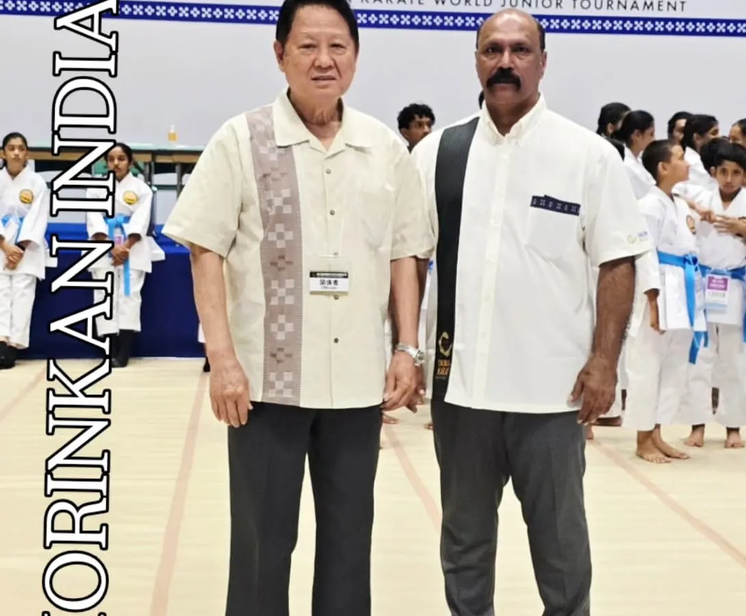 Our connection to the roots of karate is direct and personal. Here I am with Hanshi Minoru Nakazato, the world chairman of our style, in Okinawa. We ensure that what we teach in India is the same authentic Shorin-ryu karate taught in Japan.