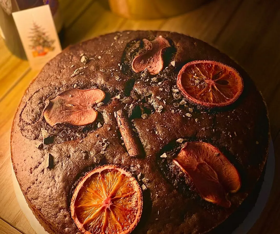 My Chocolate Mulled Wine Cake is pure Christmas comfort. I infuse red wine with fresh fruits and whole spices, pour it into a rich chocolate batter, and bake it to perfection. The aroma of cinnamon and spiced wine filling the kitchen is just heavenly.