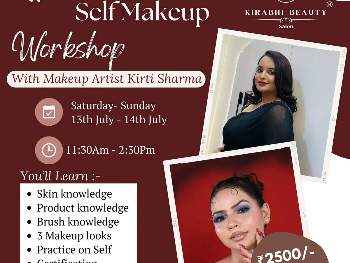 Ready to learn makeup yourself? My offline self-makeup workshop is perfect for you. I teach everything from the basics of skin and product knowledge to creating three different makeup looks, all in a hands-on, supportive class with certification.