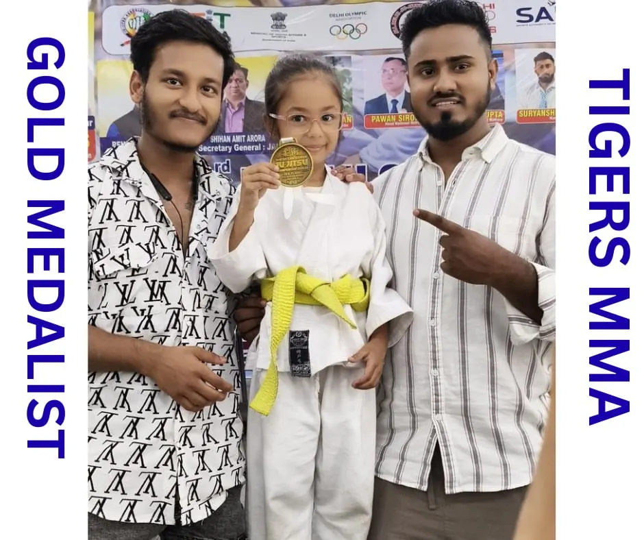 This is why we train so hard. A gold medal for our student at the Tigers MMA championship. We don't just teach karate, we build champions.