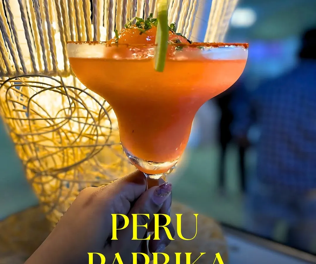 This is my Peru-Paprika mocktail, a slushy blend of sweet guava and tangy paprika with a little kick of spice. It is a perfect example of how I create unique, non-alcoholic drinks that are as exciting as they are refreshing.