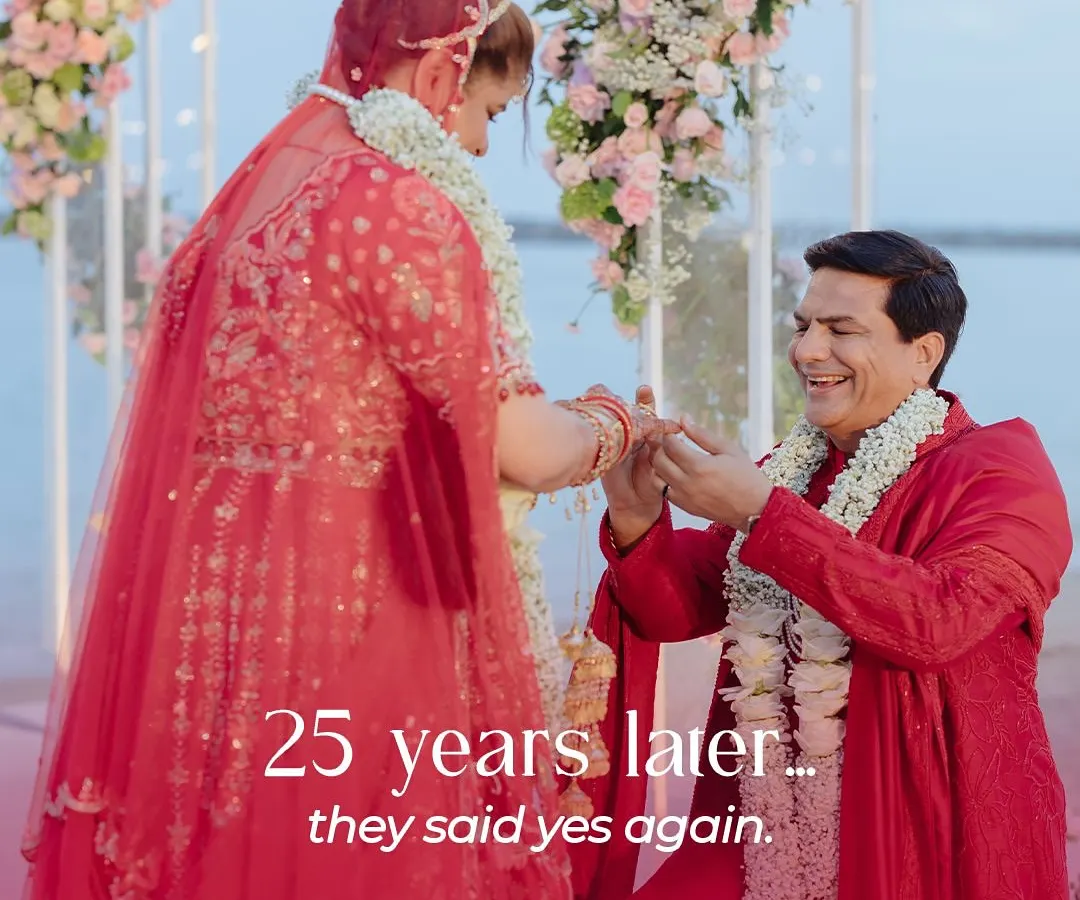 Twenty-five years later, they said 'yes' all over again. We had the honour of planning this beautiful vow renewal in Sri Lanka, a testament that true love stories are timeless. We don't just plan weddings; we celebrate love in every chapter.