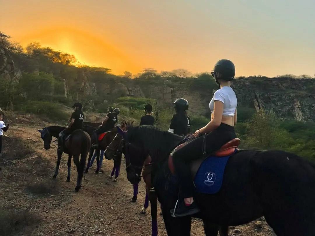 This is what our Aravalli Horseback Safari is all about. Riding into the sunset with friends, surrounded by the raw, stunning beauty of the hills. It's an adventure that feels a world away, yet is just a short drive from Gurgaon.