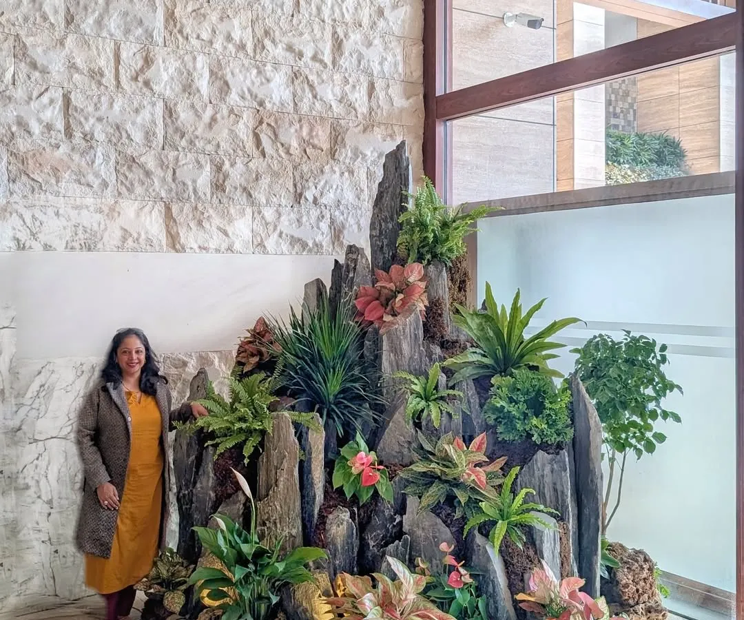 For the Westin in the Himalayas, we took on the challenge of capturing the essence of the mountains indoors. This 8-foot-tall installation was built with 4 tons of real rock and live plants, a project that took a team of 34 people five months from concept to completion. It’s a testament to our love for creating epic, one-of-a-kind green art.
