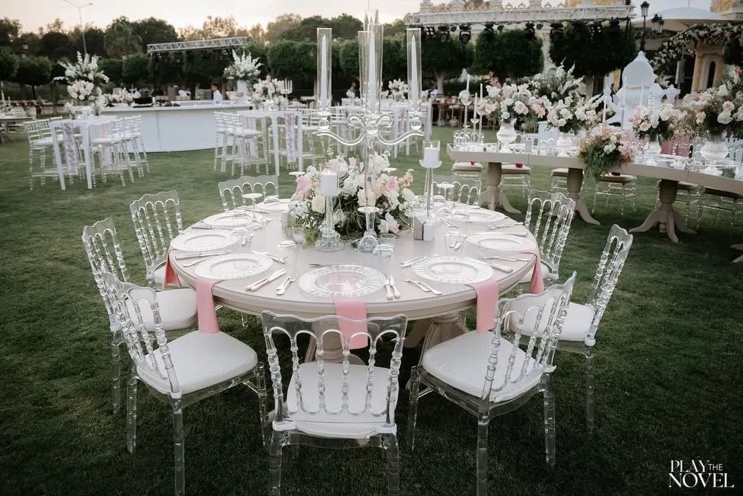 This is the magic we create. An elegant outdoor dining setup for a destination wedding in Antalya, Turkey, where every detail, from the floral centerpieces to the seating, is designed to create a breathtaking atmosphere.