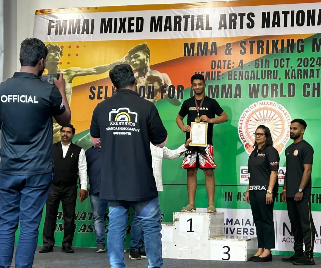 This is what we train for. Seeing my student, Almeer, on the number one podium at the FMMAI Mixed Martial Arts National Championship is a testament to his trust in our ecological training methods. We build champions from scratch.